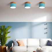 Vintage LED Deckenlampe aus Holz warmweiß dimmbar für Wohnzimmer Schlafzimmer Esszimmer
