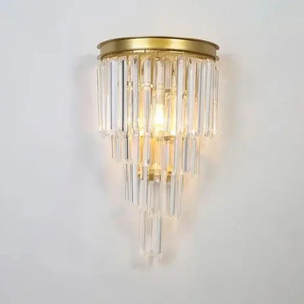 Kristall Wandlampe LED innen warmweiß modern gold Design