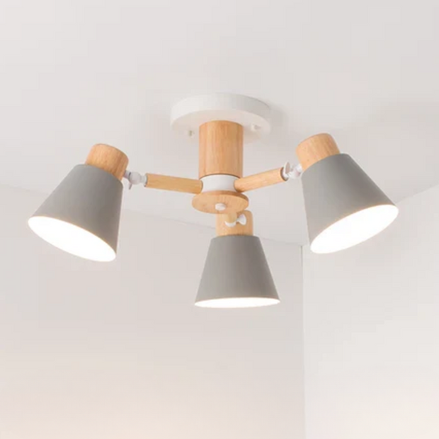 LED Deckenlampe Holz Design für Wohnzimmer und Schlafzimmer