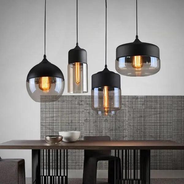 Claréa Pendelleuchte 4 Formen, Klarglas-Schirm, LED, E27, 220V, Metall- und Holz-Akzente, CCC/CE/ROHS zertifiziert Deckenlampen