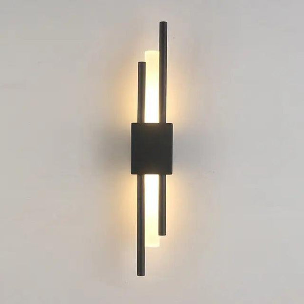 LichtWink, Metall Wandleuchte, schlankes Design, verstellbarer Arm, 2x3W LED, Schwarz/Gold