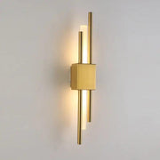 LichtWink, Metall Wandleuchte, schlankes Design, verstellbarer Arm, 2x3W LED, Schwarz/Gold