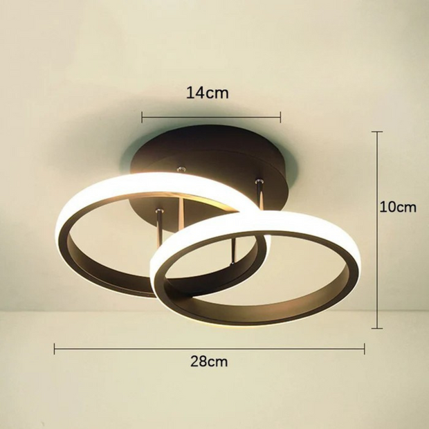 LumoRing LED Deckenleuchte modern energiesparend für Wohnzimmer Schlafzimmer Flur