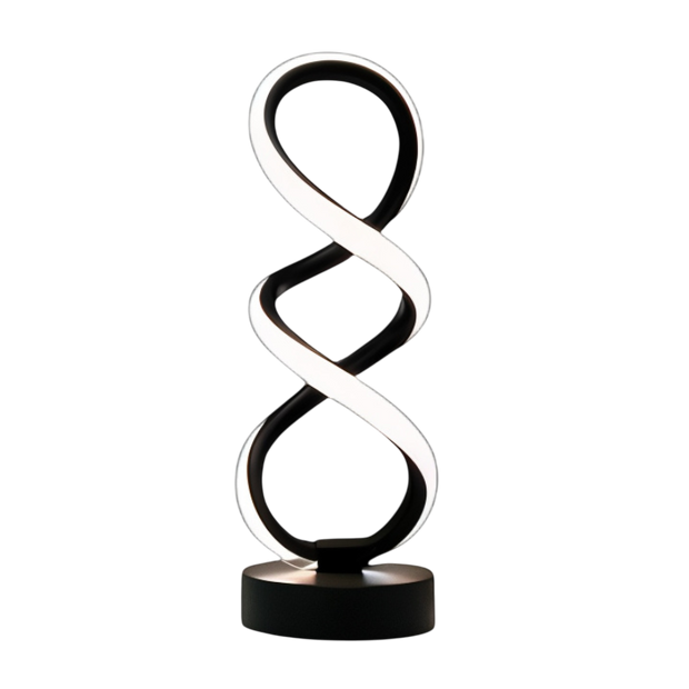 LumaSpiral LED Tischlampe mit Farbwechsel modernes Spiraldesign USB Beleuchtung