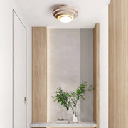 Travertin Deckenlampe aus Naturstein warmweiß LED für modernes Interieur