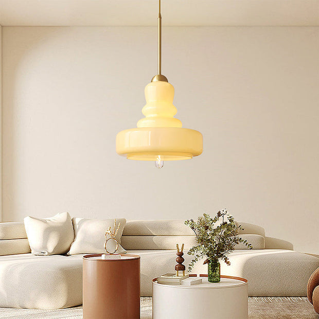 Vintage Hängelampe aus Glas Retro Deckenleuchte für Esszimmer Küche Flur