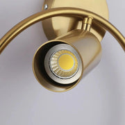 LumoÉlise Wandleuchte, Schwarz/Gold, LED, 17W, warmes/natürliches Licht