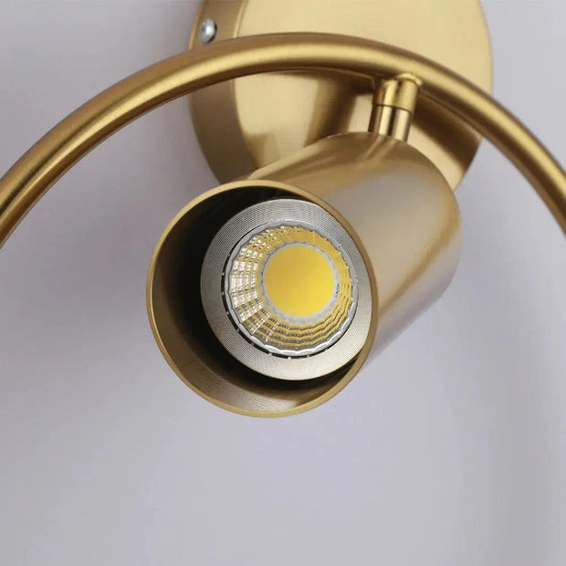 LumoÉlise Wandleuchte, Schwarz/Gold, LED, 17W, warmes/natürliches Licht