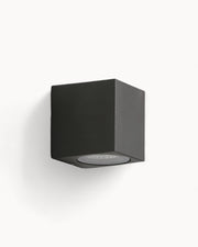 SchwarzSchein Wandleuchte – Minimalistisch Schwarz – Metall und Glas – LED für Hal und Garten