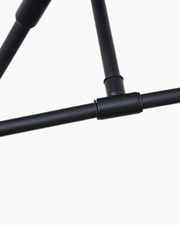 StahlGlanz Leuchte, 6-flammig Schwarz Gold – Modernes Design 70cm Deckenlampen
