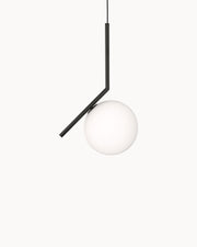 LichtKugel Eleganz Pendelleuchte – Art-Deco-Stil aus Messing und Glas, E27 LED, Durchmesser 20 cm/35 cm