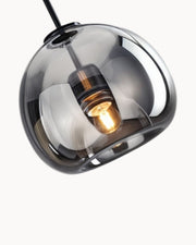 LumoDecke Eleganzlicht Glas Rauchgrau/Kognak – LED Beleuchtung – Ø 25 cm Deckenlampen