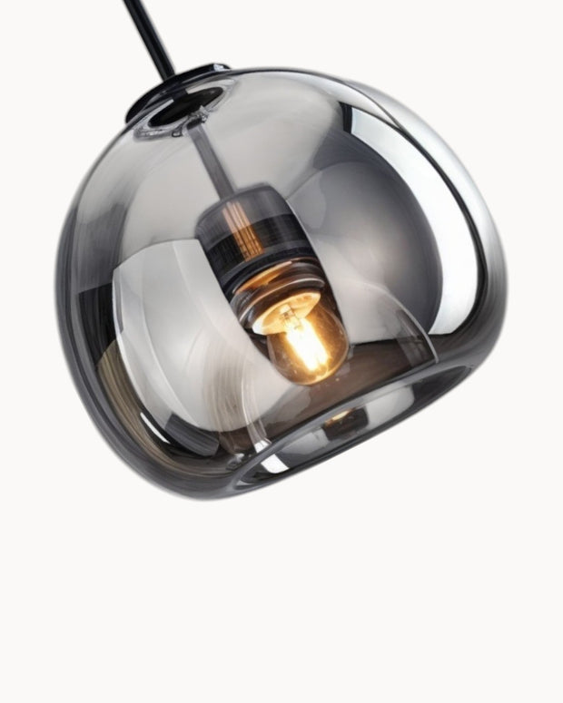 LumoDecke Eleganzlicht Glas Rauchgrau/Kognak – LED Beleuchtung – Ø 25 cm Deckenlampen