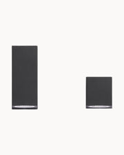 SchwarzSchein Wandleuchte – Minimalistisch Schwarz – Metall und Glas – LED für Hal und Garten