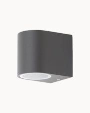 SchwarzSchein Wandleuchte – Minimalistisch Schwarz – Metall und Glas – LED für Hal und Garten