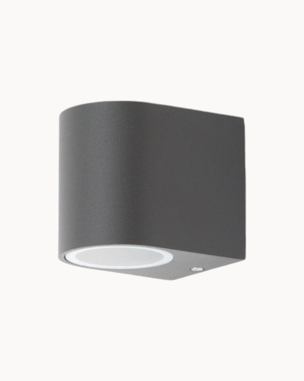 SchwarzSchein Wandleuchte – Minimalistisch Schwarz – Metall und Glas – LED für Hal und Garten