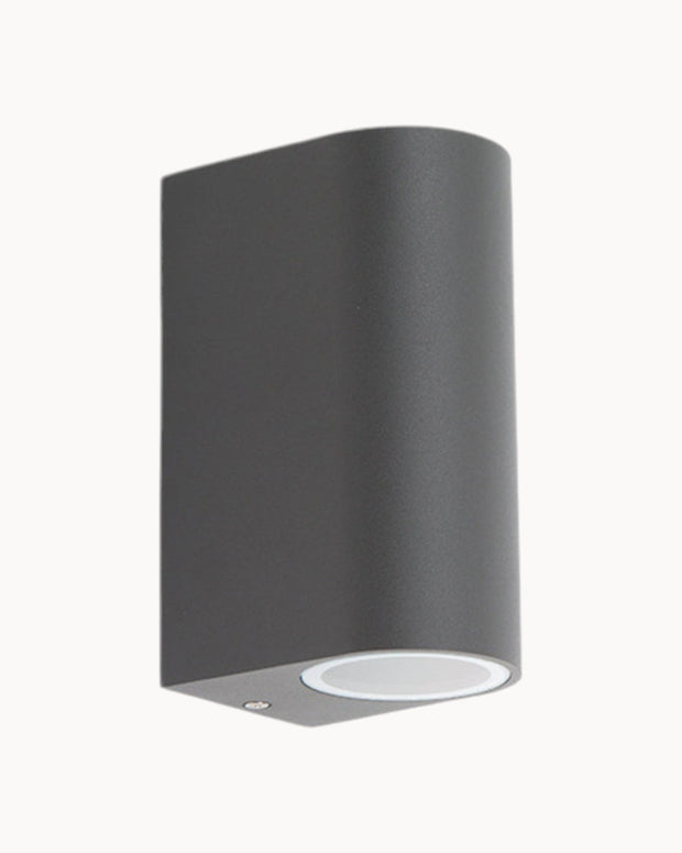 SchwarzSchein Wandleuchte – Minimalistisch Schwarz – Metall und Glas – LED für Hal und Garten