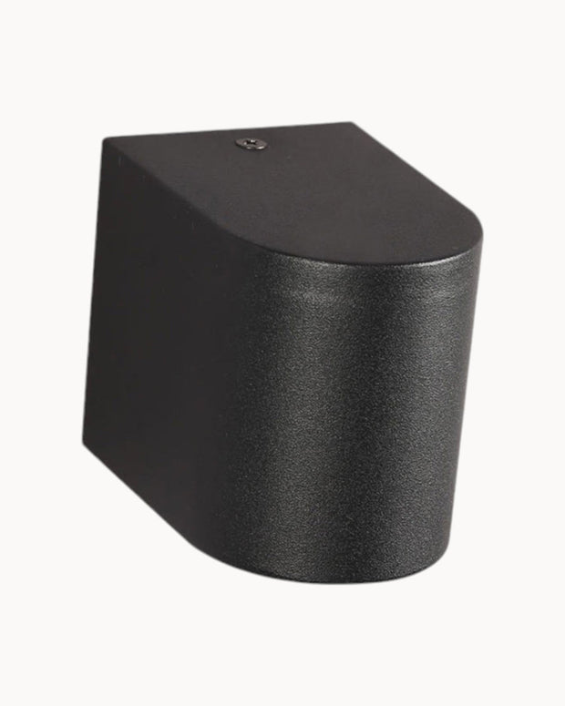 SchwarzSchein Wandleuchte – Minimalistisch Schwarz – Metall und Glas – LED für Hal und Garten
