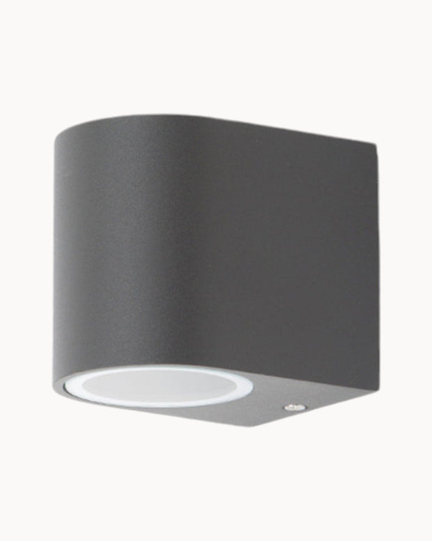 SchwarzSchein Wandleuchte – Minimalistisch Schwarz – Metall und Glas – LED für Hal und Garten