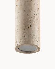 Pendelleuchte aus Travertin & Walnussholz – Design-Deckenlampe SteinGlanz im Set | Marthova