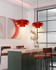 AuriLoft Pendelleuchte, Mid-Century-Pendelleuchte, Schwarz-Gold-Finish Deckenlampen