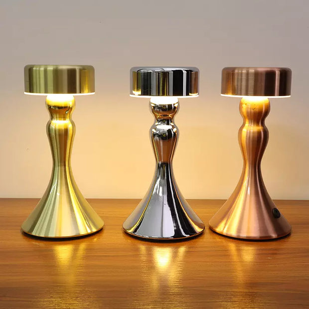 LumaGold Touch kabellose LED Tischlampe mit Ladefunktion in Gold