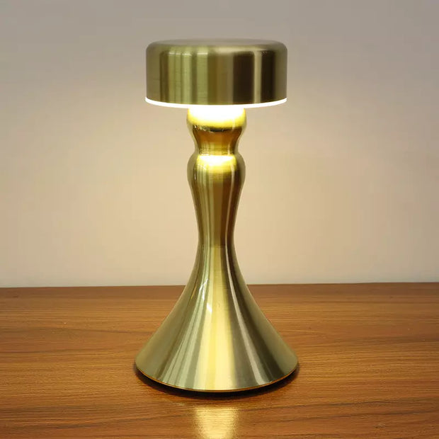 LumaGold Touch kabellose LED Tischlampe mit Ladefunktion in Gold