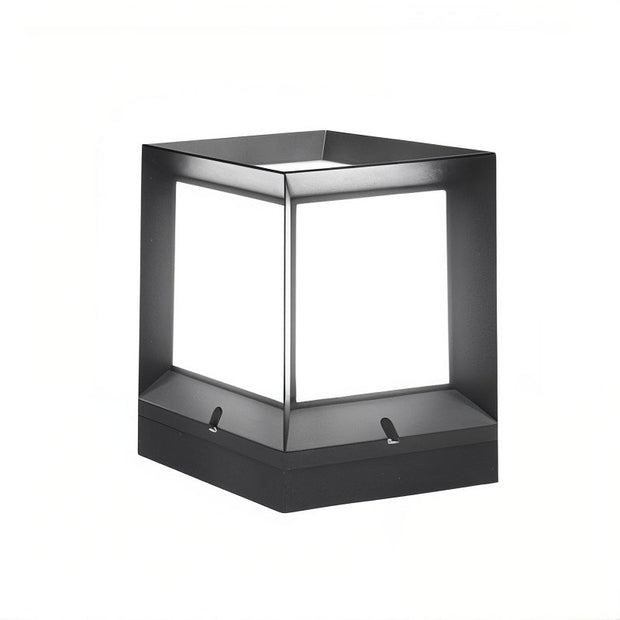 led außen stehlampe modern wetterfest garten beleuchtung aluminium kubus design