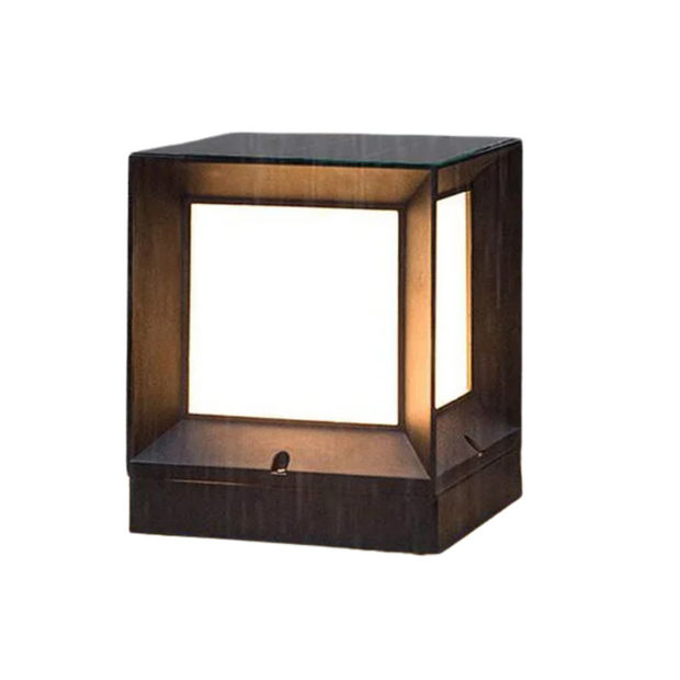 led außen stehlampe modern wetterfest garten beleuchtung aluminium kubus design