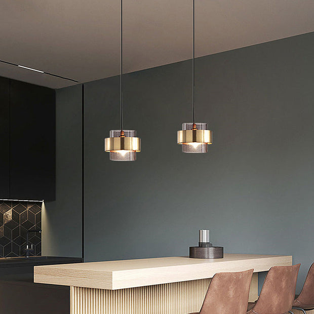 Glasviva Hängelampe mit verstellbarem 120cm Kabel - Metall & Glas E27 Deckenleuchte, AC Power, ROHS/CCC/CE zertifiziert