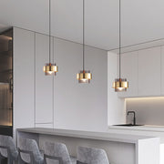 Glasviva Hängelampe mit verstellbarem 120cm Kabel - Metall & Glas E27 Deckenleuchte, AC Power, ROHS/CCC/CE zertifiziert