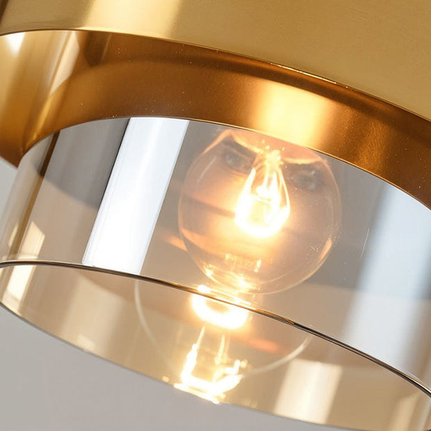 Glasviva Hängelampe mit verstellbarem 120cm Kabel - Metall & Glas E27 Deckenleuchte, AC Power, ROHS/CCC/CE zertifiziert