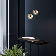 Glasviva Hängelampe mit verstellbarem 120cm Kabel - Metall & Glas E27 Deckenleuchte, AC Power, ROHS/CCC/CE zertifiziert