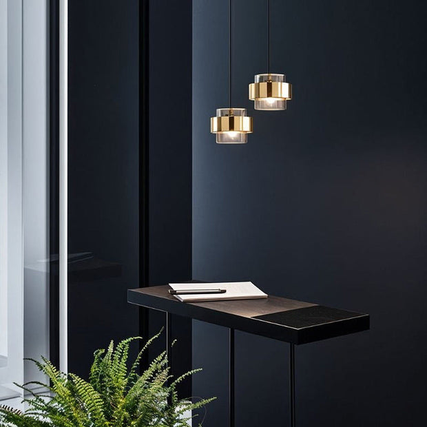 Glasviva Hängelampe mit verstellbarem 120cm Kabel - Metall & Glas E27 Deckenleuchte, AC Power, ROHS/CCC/CE zertifiziert