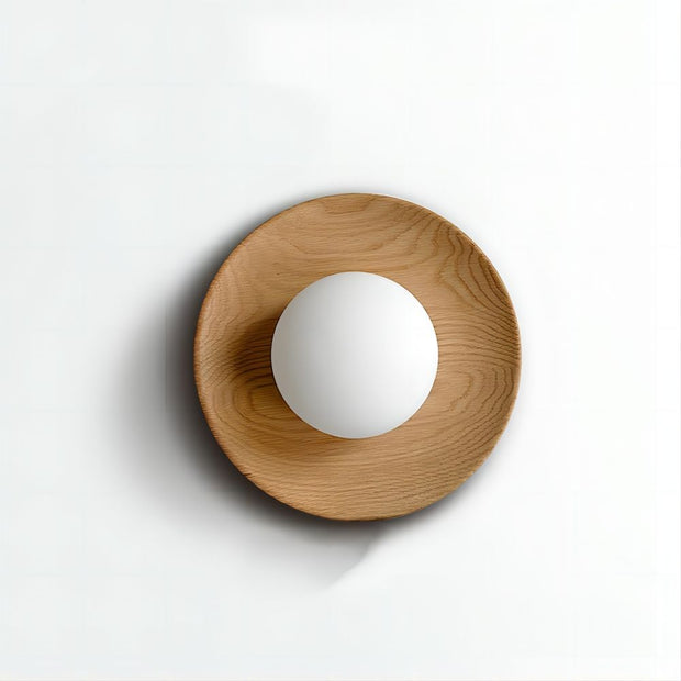 HolzLumen Wandleuchte G9 LED, 110-240V, Frosted Glass, für Küche, Schlafzimmer