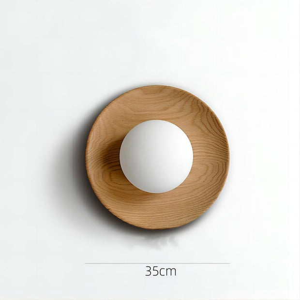 HolzLumen Wandleuchte G9 LED, 110-240V, Frosted Glass, für Küche, Schlafzimmer