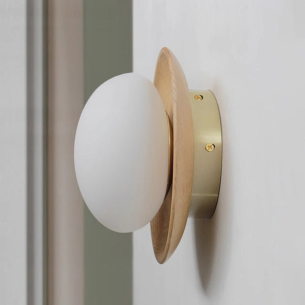 HolzLumen Wandleuchte G9 LED, 110-240V, Frosted Glass, für Küche, Schlafzimmer