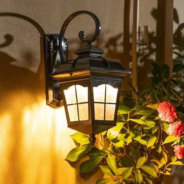 NachtGlanz Außenwandleuchte wetterfeste Wandlampe für Terrasse Balkon Garten