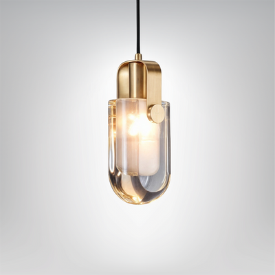 Lustra Élégance Kristallleuchte, Pendelleuchte, Kupfer & Glas, LED, 3 Lichtfarben Deckenlampen