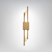 LichtWink, Metall Wandleuchte, schlankes Design, verstellbarer Arm, 2x3W LED, Schwarz/Gold