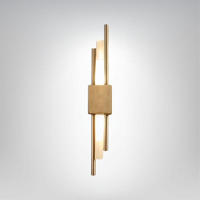 LichtWink, Metall Wandleuchte, schlankes Design, verstellbarer Arm, 2x3W LED, Schwarz/Gold