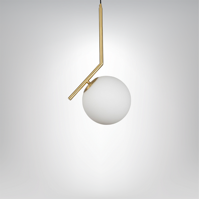 LichtKugel Eleganz Pendelleuchte – Art-Deco-Stil aus Messing und Glas, E27 LED, Durchmesser 20 cm/35 cm