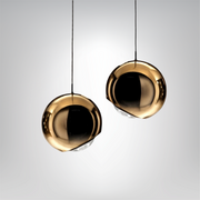 Aurélux Pendelleuchte, silberner und goldener, LED-Hängelampe, 90-260V, nicht dimmbar