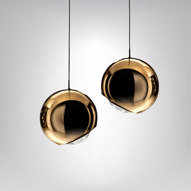 Aurélux Pendelleuchte, silberner und goldener, LED-Hängelampe, 90-260V, nicht dimmbar