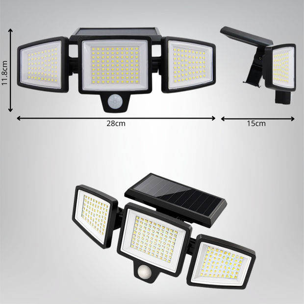 Solar Wandleuchte mit Bewegungsmelder – LED Außenlampe SolarVigil | Marthova