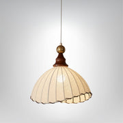 Elegante Stofflampe für Wohnzimmer Esszimmer oder Flur mit Holzrahmen