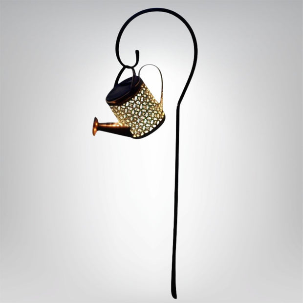 Solar Gartenlampe Gießkanne LED Beleuchtung für außen wetterfest romantisch Deko