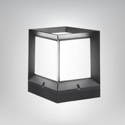led außen stehlampe modern wetterfest garten beleuchtung aluminium kubus design