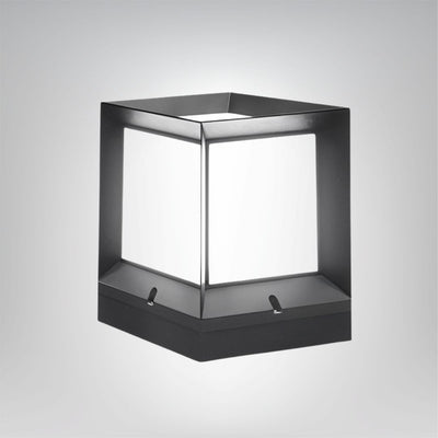led außen stehlampe modern wetterfest garten beleuchtung aluminium kubus design
