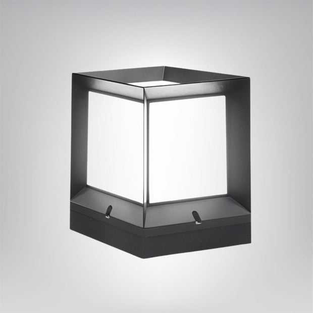 led außen stehlampe modern wetterfest garten beleuchtung aluminium kubus design